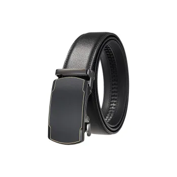 Lanza Minimalist Style Lightboard Gold Thread Business Casual High End Automatic Buckle Cow Leather Belts Men's 3.5cm