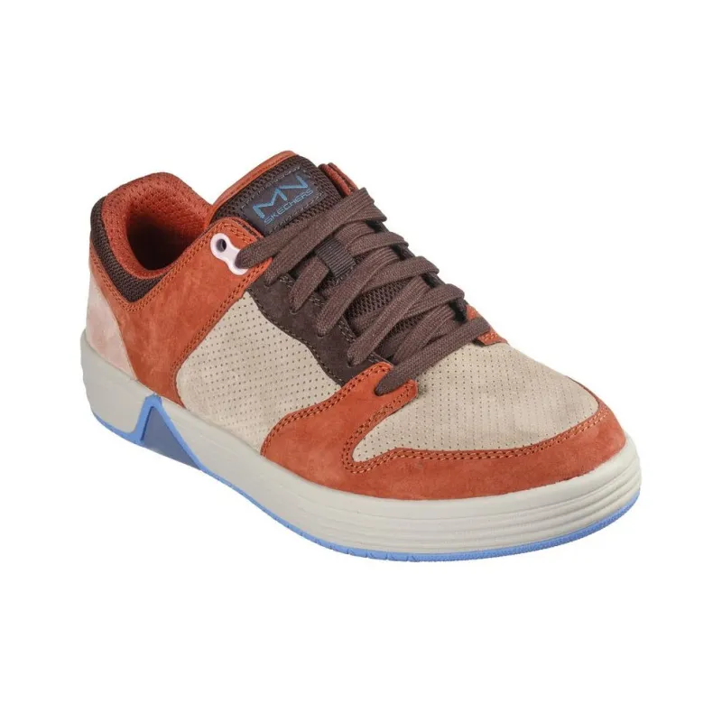 Skechers MARK NASON Anti-Slip Wear-Resistant Low-Top Skateboard Shoes Men's Beige Orange-2
