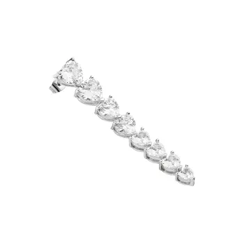 CHIARA FERRAGNI Zircon Water Coated 18K Gold CF Earrings Italian Luxury Earrings Women's Silver