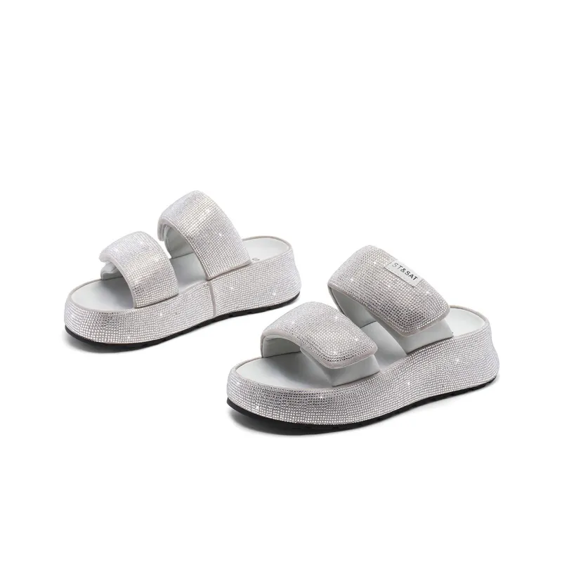 ST&SAT Slide Slippers Women's Black/Pink/Gray/Purple-13