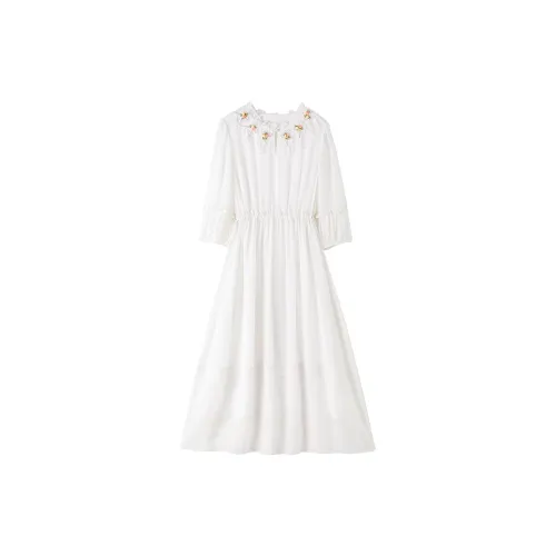 To the west Long-Sleeved Dresses Women's White