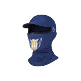 Blue[Ice Silk Sun Protection]-with Glass Hole-with Brim