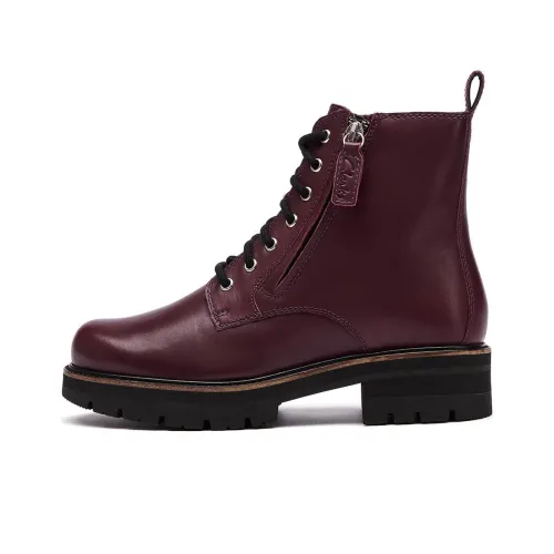 Clarks Martin Boots Women's Burgundy