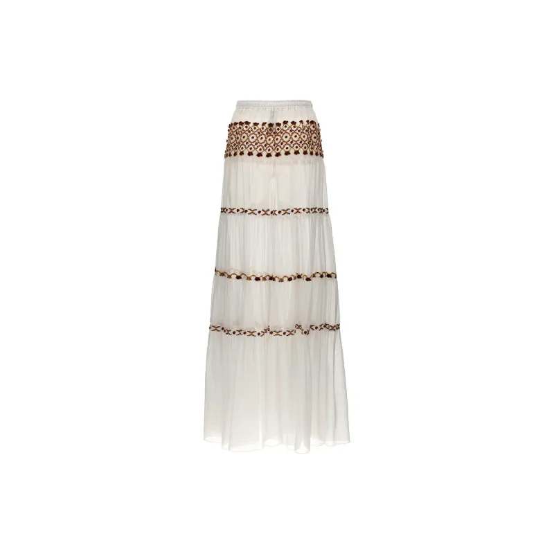 ERMANNO SCERVINO A-Line Maxi Tiered Skirt-1