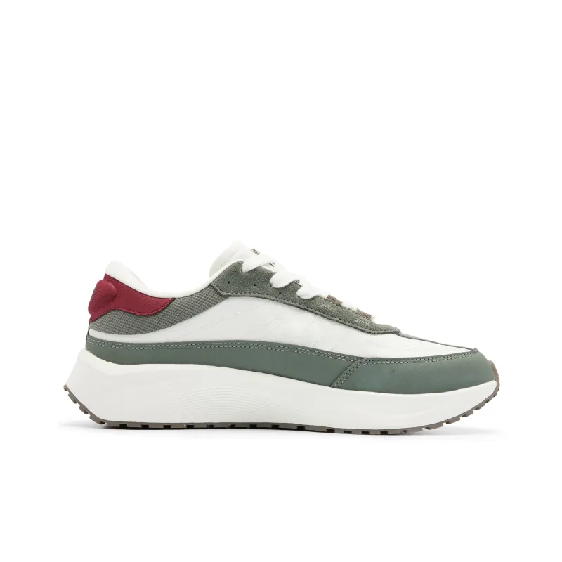 QIAODAN Monologue 3.0 Casual Shoes Men Low Top Jungle Shadow Green Ivory-1