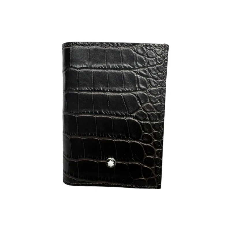 MONTBLANC Cow Leather Business Card Holder Card Case Unisex Black-0