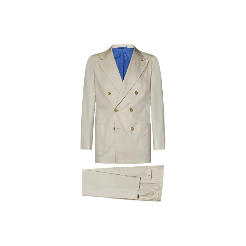 KITON SS24 Business Suits Men's Beige-2