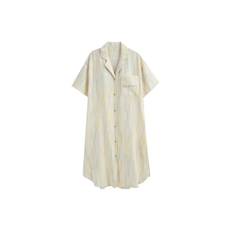 Dream Heart Nightgown Women's White-0