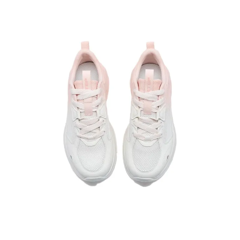 XTEP Moonstar 2.0 Breathable Lightweight Low Top Casual Shoes Women's White Pink-4