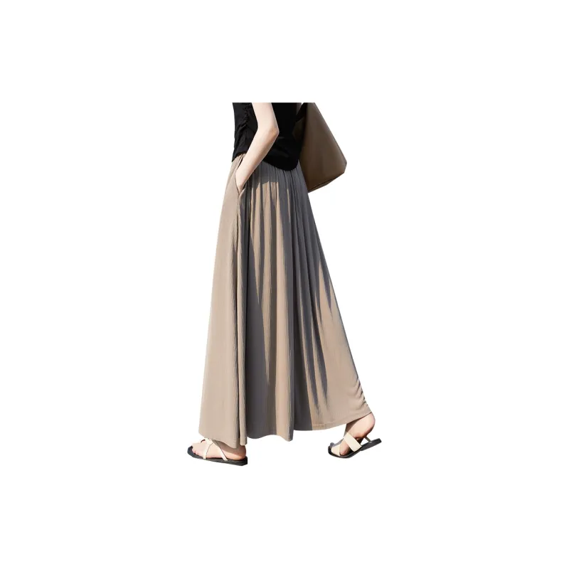 TOUCH Casual Long Skirt Women's Gray Coffee-1