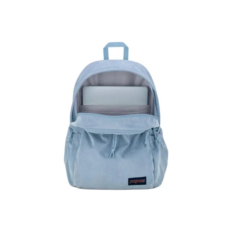 JanSport Polyester Backpack Unisex Blue Corduroy-5