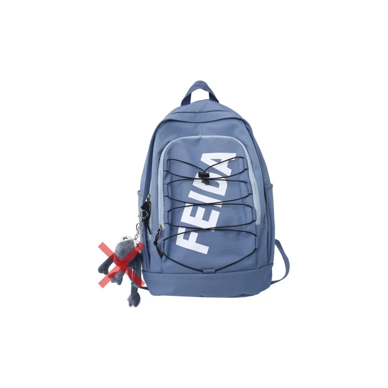 Moonshine Nylon Student Backpack Large Size Unisex Black/Gray-6