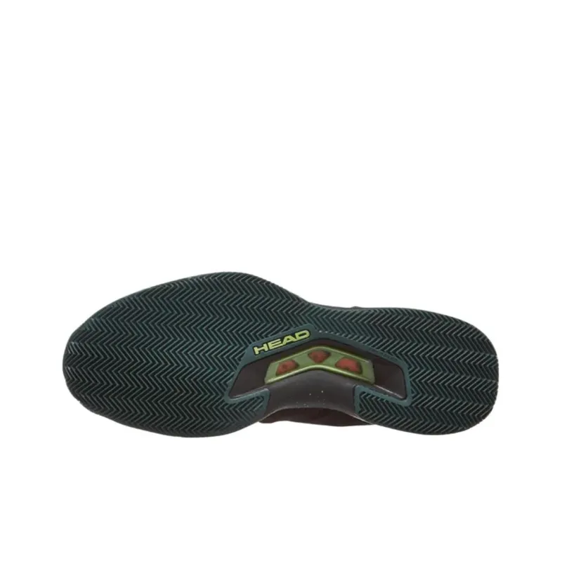 HEAD Anti Slip Wear Resistant Low Top Tennis Shoes Men's Black Green-4