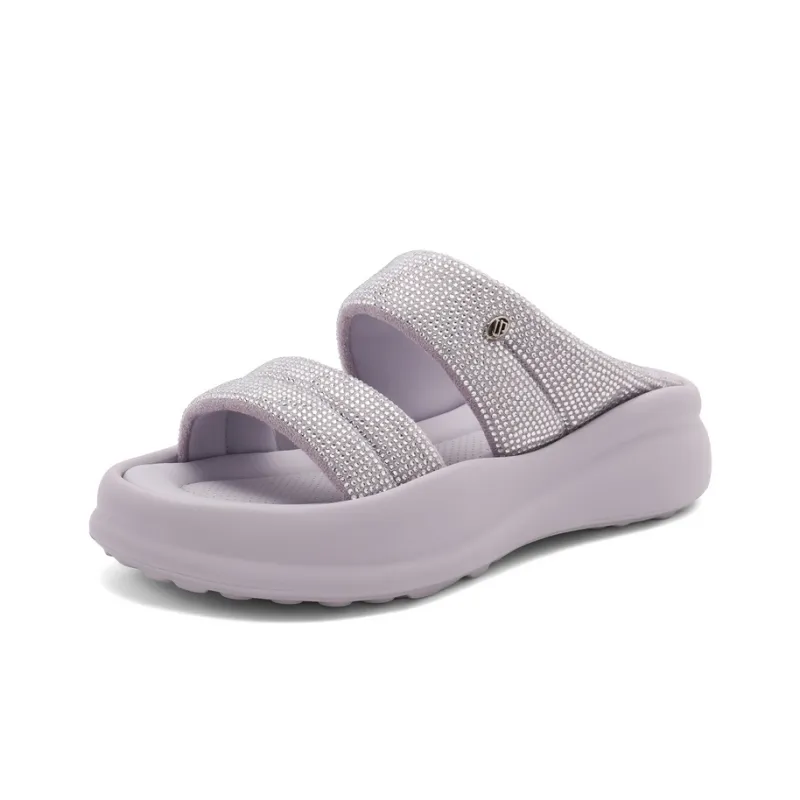 BELLE EVA Rhinestone Slip-Resistant Abrasion-Resistant Slide Slippers Women's-16