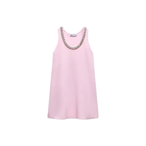 ZARA Sleeveless Dresses Women's Pink