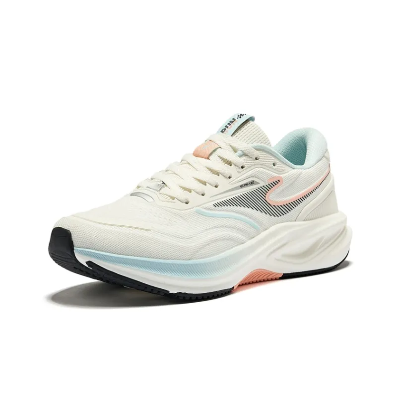 Erke Cushioning Wear Resistant Low Top Running Shoes Women's Microcrystal White Tranquil Blue-2
