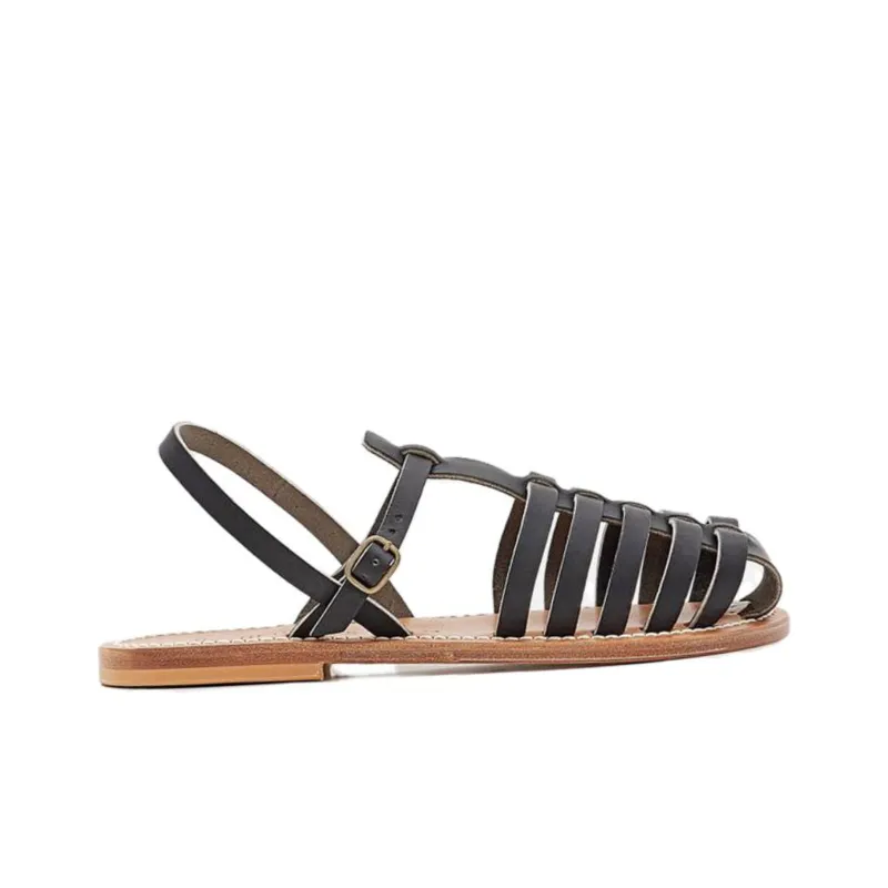 K Jacques St Tropez Roman Sandals Women's Black-1