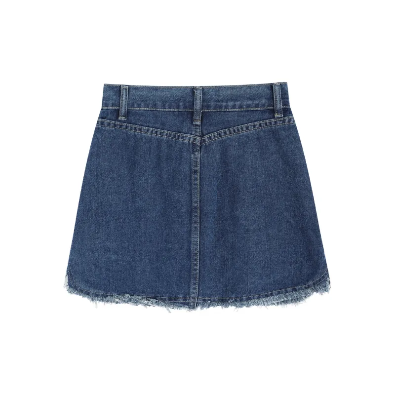 Garbege Denim Short Skirts Women's Blue-1