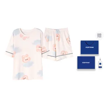Floating Light Islands Pajama Set Women's Gift Box Set Light Pink