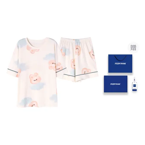 Floating Light Islands Pajama Set Women's Gift Box Set Light Pink