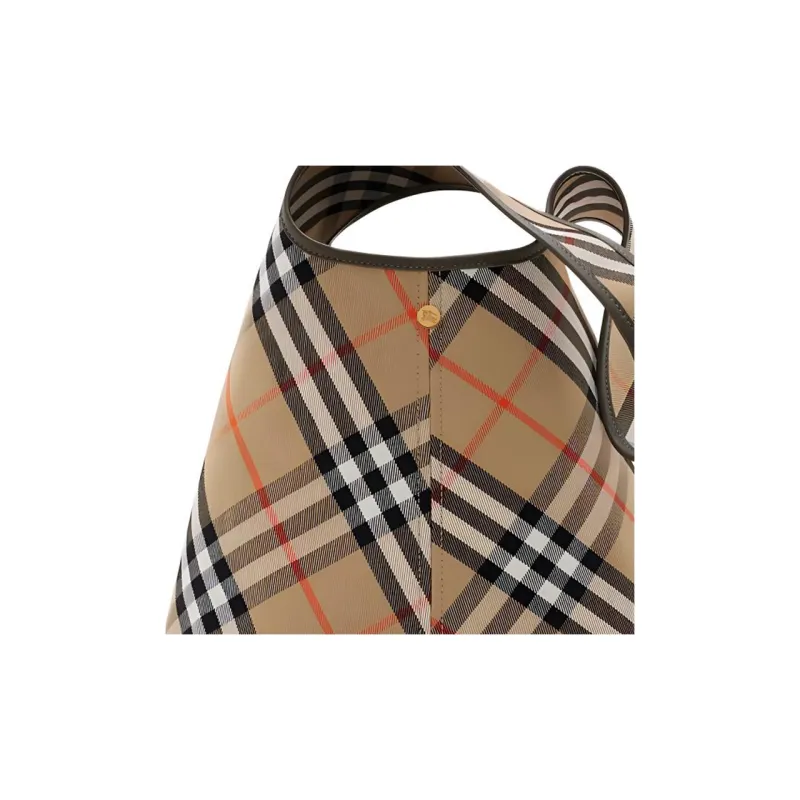 Burberry 100% Cotton Handbag Shoulder Bag Small Size Women's Sand-4