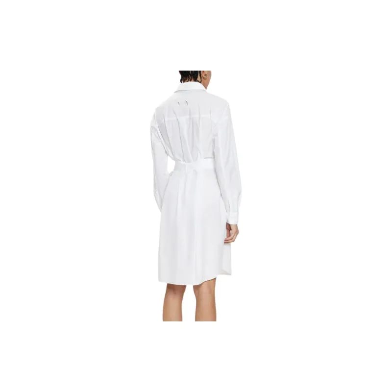 ARMANI EXCHANGEAE Long Sleeved Dress Women's White-1