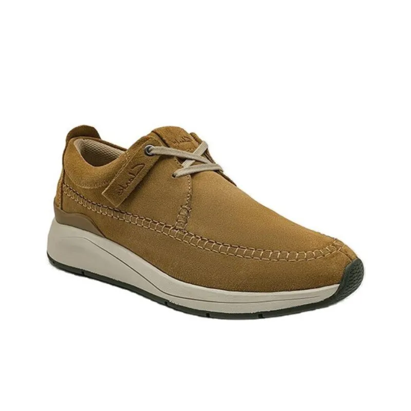 Clarks Slip Resistant And Breathable Low Top Casual Shoes Men's Brown-3