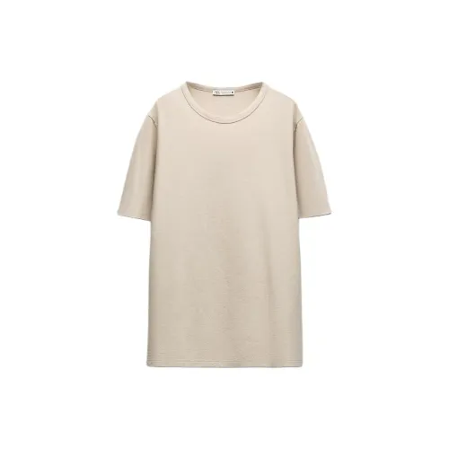 ZARA T-Shirts Women's Light Beige