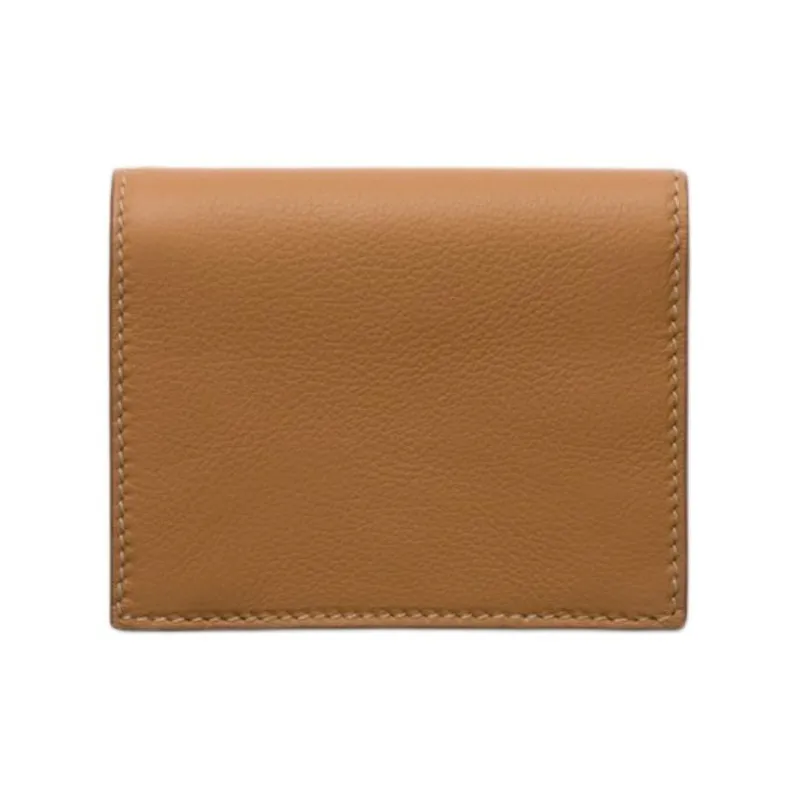 PRADA Leather Wallet Women's Camel-1