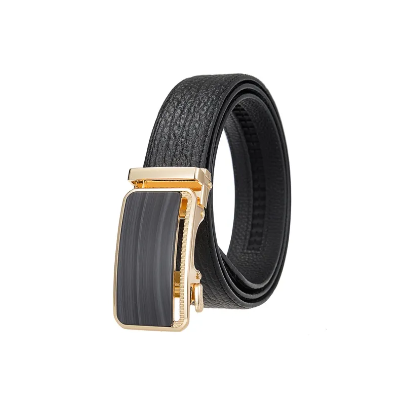 Lanza Vintage Advanced With The Appearance Of Aged Tree Grain Top Grain Cow Leather Belts Men's Width 3.5CM-3
