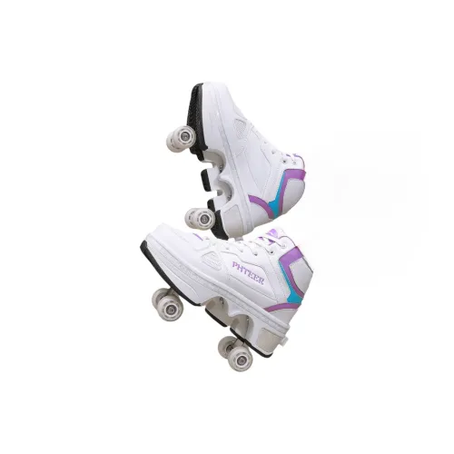 Kaikang Kids' Wheeled Roller Skates Adults' Roller Skates With Wheels Athletic Shoes That Can Be Folded Unisex
