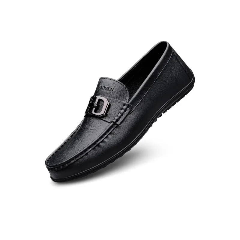 AIPSEN Beanie Shoes Men's Black Smooth Finish-3