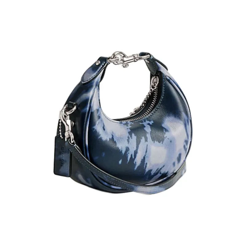 COACH Smooth Leather Shoulder Bag, Crossbody Bag, Handbag Trumpets Women's Midnight Marine Blue-1