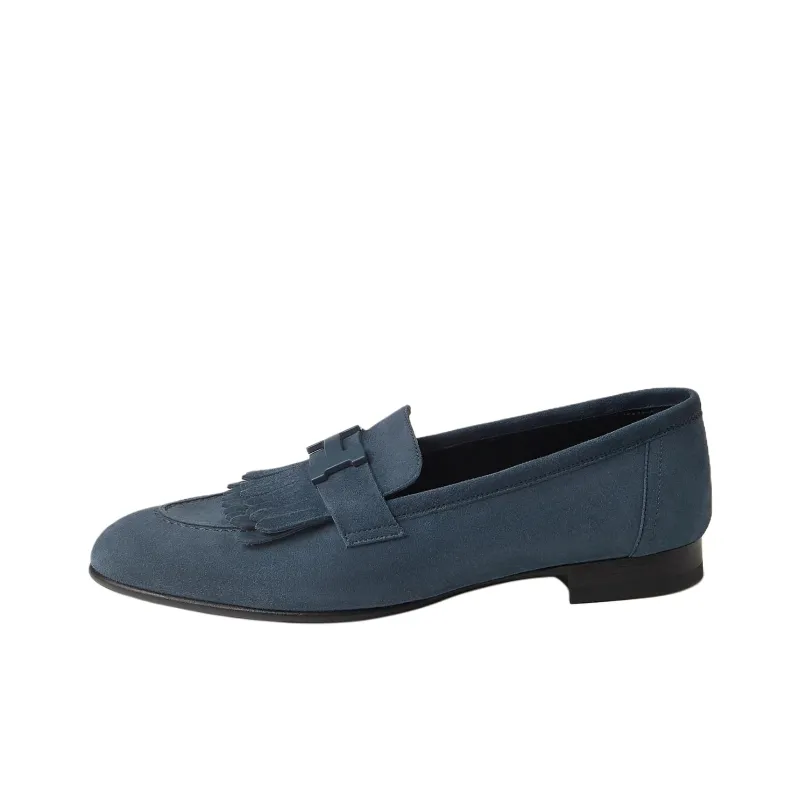 HERMES Royal Loafers Women's Blue-0