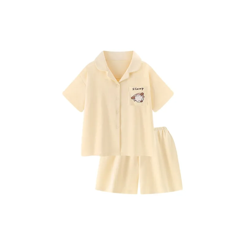 Beast's Secret 100% Cotton Pajama Set Women's Apricot-0