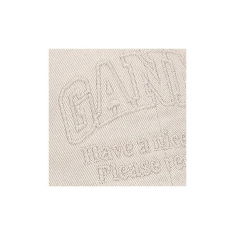 GANNI Logo embroidered Cotton Cap-2