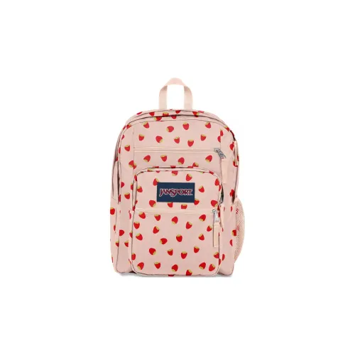 JanSport Recycled Polyester Backpack Large Size Women
s Pink Strawberry