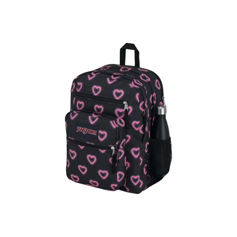 JanSport Polyester Backpack Tubas Unisex Black & Rose Red-2