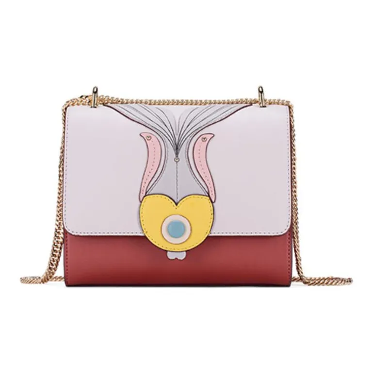 BAMPO Nappa Cowhide Shoulder Bag Regular Women's Brick Red-0
