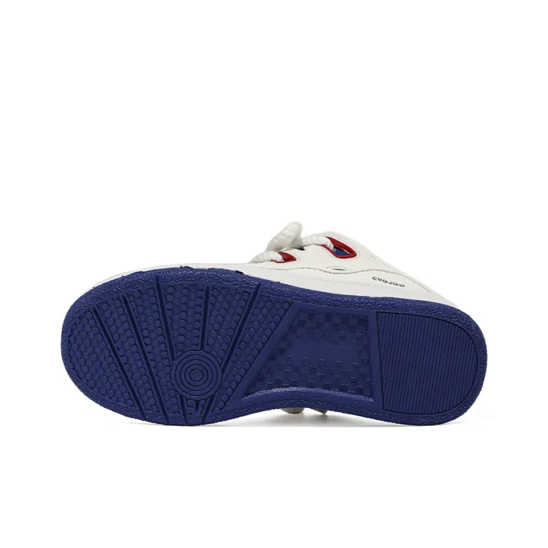CVOJOO Gift Box Set Non slip Lightweight Low Top Skateboard Shoes Unisex White Blue Red-4