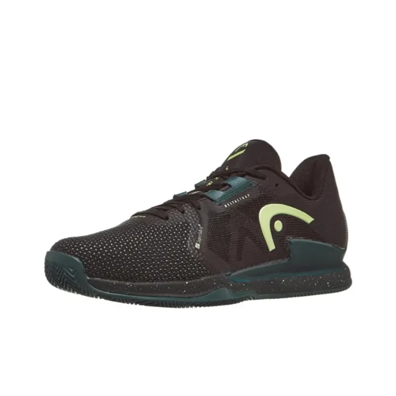 HEAD Anti Slip Wear Resistant Low Top Tennis Shoes Men's Black Green-2