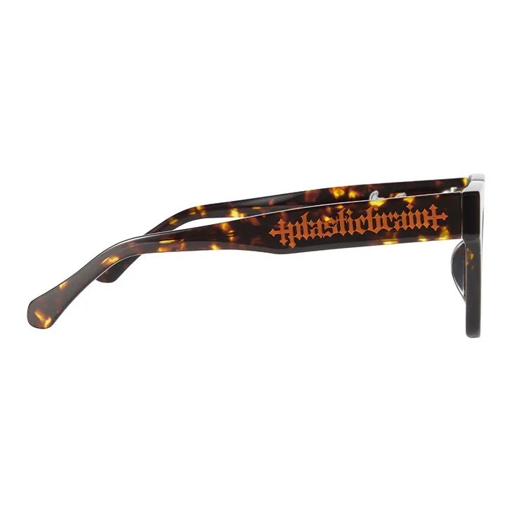 PLASTIC BRAIN Plate Frame Square Sunglasses Unisex-18