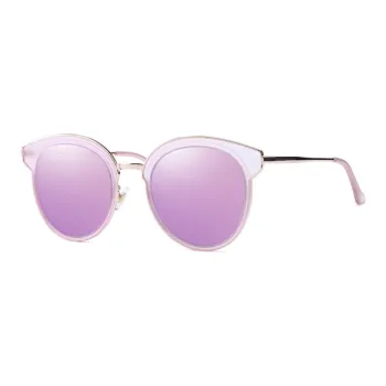 Cornstone Alloy TR/Memory Plastic Round Sunglasses Unisex