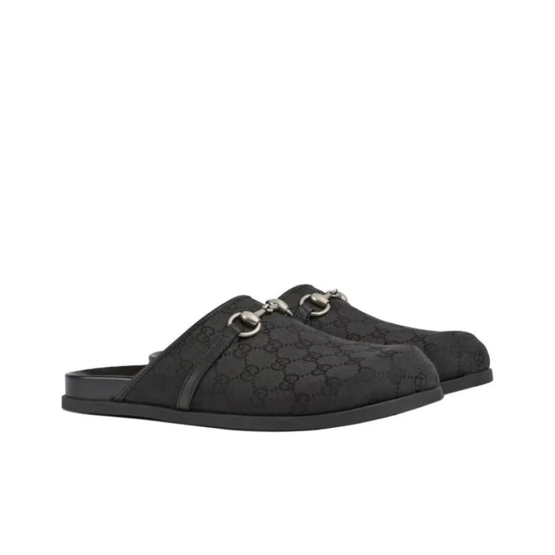 GUCCI Original Wrap toe Slippers Men's Black-2