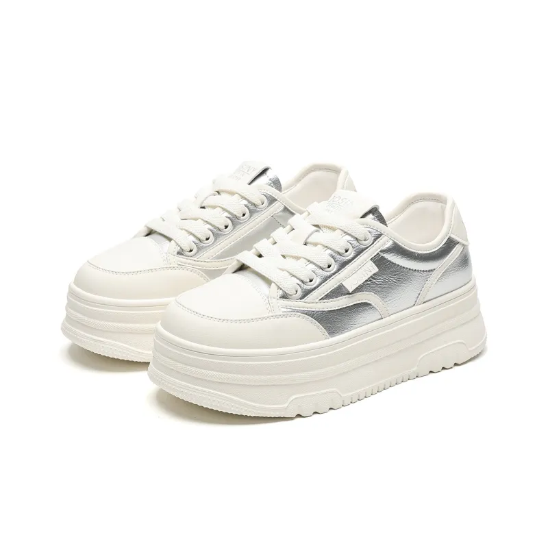 JOSINY Height Increasing Slip-Resistant Low-Top Skateboard Shoes Women's-8