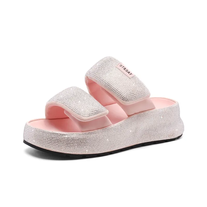 ST&SAT Slide Slippers Women's Black/Pink/Gray/Purple-6