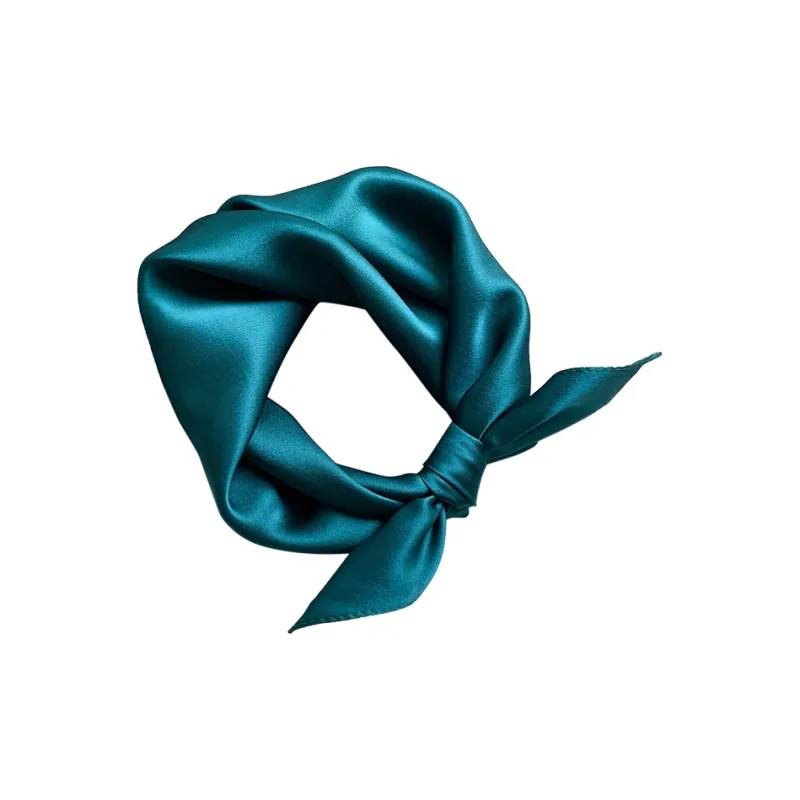 Hang Silk Road 100% Mulberry Silk Silk Scarves Unisex Blue-5