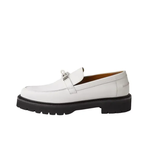 HERMES Icone Loafers Men's White
