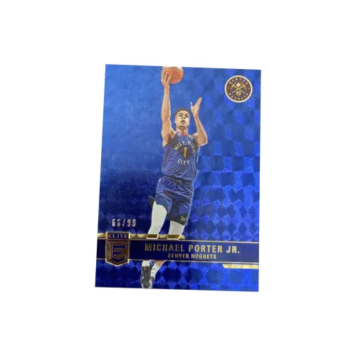 PANINI Michael Porter 2021 22 66/99 Elite Blue Fold Plaid Fold Nuggets Player Card Product Access Sports Cards 1 Pc