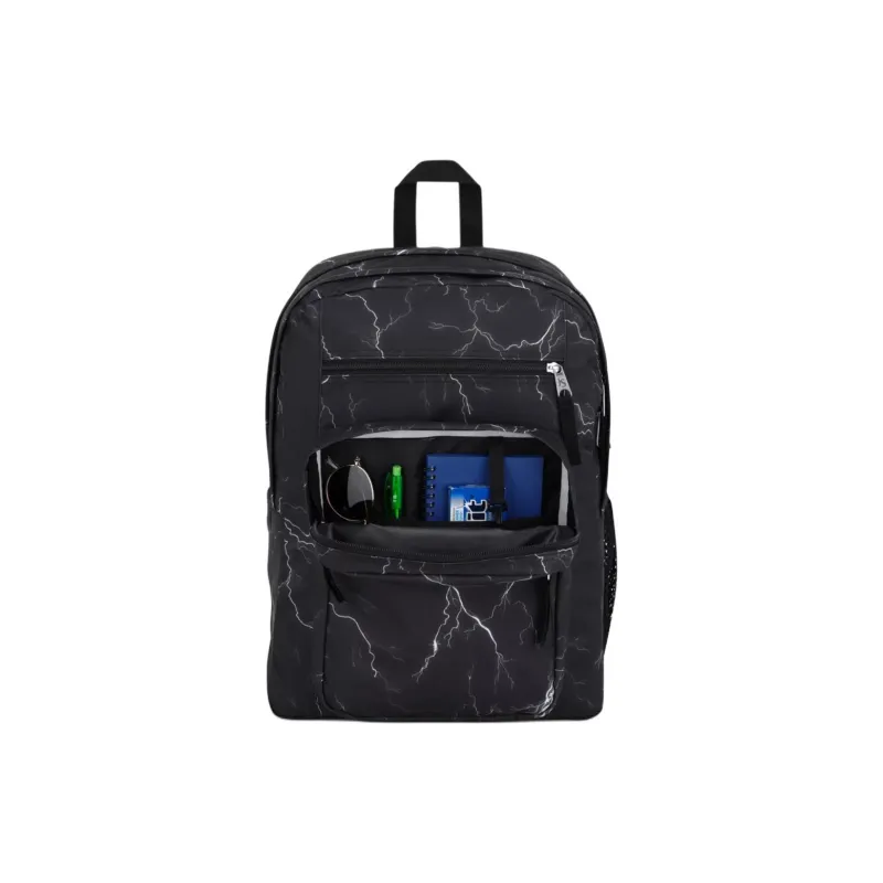 JanSport Recycled Polyester Backpack Large Size Unisex Black & White-5